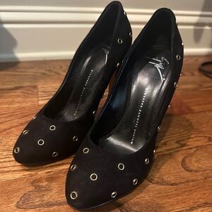 Giuseppe Zanotti Black Suede Pumps 37.5
